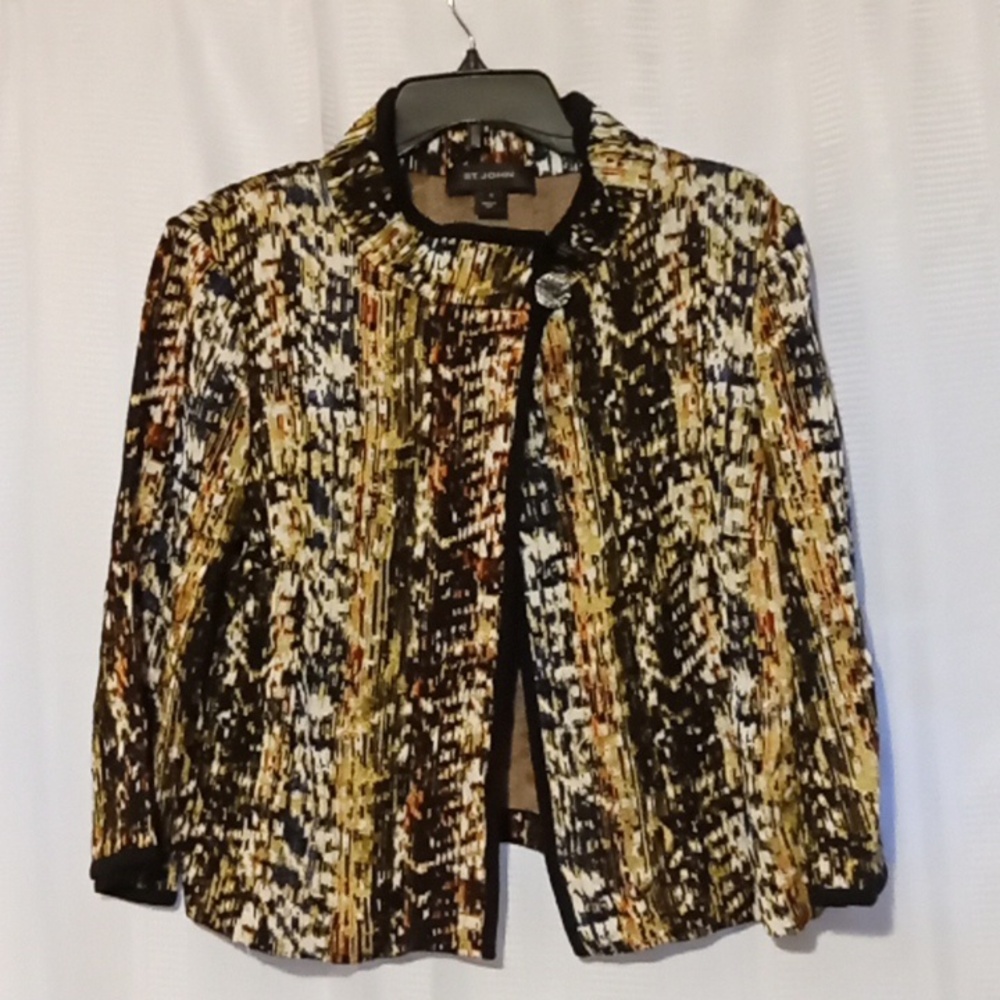 St. John Collection Black and Brown Blazer